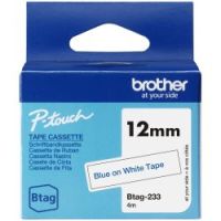 Logo Ruban btag non-lamin� 12mm bleu/blanc brobtag233