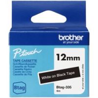 Logo Ruban btag non-lamin� 12mm blanc/noir brobtag335