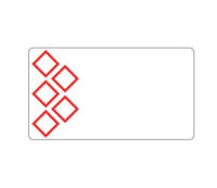 Logo Rouleau sgh/clp pr�-impr. 55x85mm 5 picto 350�tiq. broltz12055f5pi