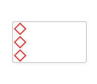 Logo Rouleau sgh/clp pr�-imp. 75x110mm 3 picto 270�tiq. broltz12075f3pi