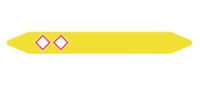 Logo Rouleau marq. tuyau jaune picto 12x150mm 950 �tiq. broltz16012fpic