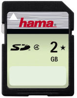 Logo Hama carte m�moire securedigital, 2 go, classe 4 1655377