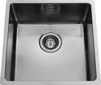 Logo Java inox lisse - cuve sous-plan luisina 1 bac coloris inox lisse