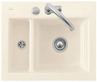 Logo Subway xm ivory - cuve � encastrer villeroy & boch 1 bac, 1 vide-sauce