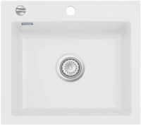 Logo Succes blanc brillant - cuve � encastrer luisina 1 bac coloris blanc