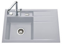 Logo Tr�sor alu - evier � encastrer luisina 1 bac, 1 �gouttoir coloris alu