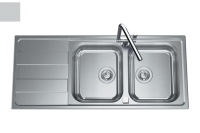 Logo Funk inox mini-structure - evier � encastrer luisina 2 bacs, 1