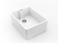 Logo Clovis blanc - evier � poser esprit chambord 1 bac coloris blanc