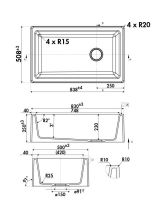 Logo Philippe i noir - evier � poser esprit chambord 1 bac coloris noir