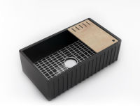 Logo Louis le grand iii noir - evier � poser esprit chambord 1 bac avec un