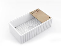 Logo Louis le grand iii blanc - evier � poser esprit chambord 1 bac avec un