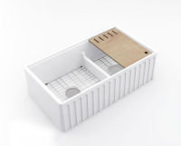 Logo Louis le grand ii blanc - evier � poser esprit chambord 2 bacs avec un