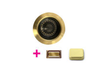 Logo Vidage & trop plein bicolore or et noir - kit vidage bonde bicolore +