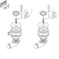 Logo Vidage automatique chrom� - vidage automatique pour �vier quadrille