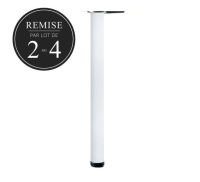 Logo Pied rond basique blanc 890 mm - pied de table rond en blanc h 890 mm