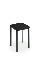 Logo Ted noir - assise hauteur table ted avec assise vinyle noir et
