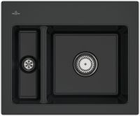 Logo Subway xm flat pure black - cuve  fleur villeroy & boch 1 bac, 1