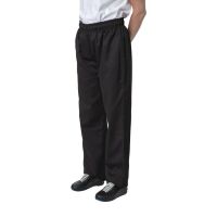 Logo Pantalon de cuisine noir nisbets essentials l bb477-l