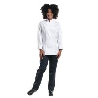 Logo Pantalon de cuisinier stretch femme chaud devant skinny noir l b519-l