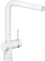 Logo Rc115do006 - mitigeur de cuisine luisina, bec pivotant blanc avec douchette extractible monojet
