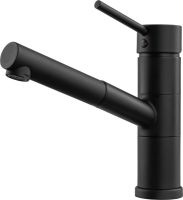 Logo Rc601do079 - mitigeur de cuisine luisina, bec pivotant noir avec douchette extractible monojet