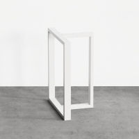 Logo Pied teo blanc 710 mm - pied de table en acier blanc h 710 mm ac700706s01