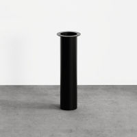 Logo Pied polo rond noir 710 mm - pied central en acier noir h 710 mm - �160 mm ac700609s01