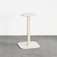 Logo Pied jane carr� arrondi cr�me 710 mm - pied central en acier cr�me h 710 mm et embase carr�e arrondie 450 mm ac700330s01