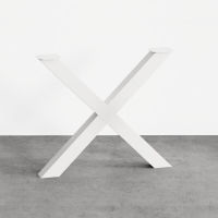 Logo Pied elsa blanc 710 mm - pied de table en acier blanc h 710 mm ac700106s01