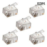 Logo Prise t�l�phonique 4 voies emball�e (5 unit�s) [e3-e55005]