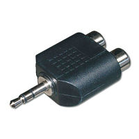 Logo Adaptateur audio jack 3.5 m�le vers 2 rca femelle compact logilink [e3-51322]