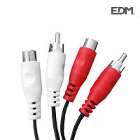 Logo C�bles 2 rca m�le-2 rca femelle 1.5m edm [e3-51211]