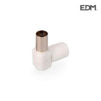Logo Base d'antenne tv coud�e 9,5 mm. femelle sous film r�tractable [e3-50004]