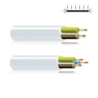 Logo Tuyau tubulaire h 05 vv-f 2x1mm blanc au m�tre [e3-10321]