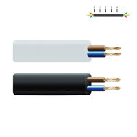 Logo Tuyau blanc plat 2x0,75�mm (audio) par m�tre [e3-10211]