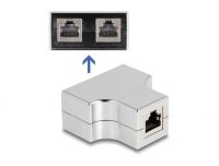 Logo Diviseur rj45 / adaptateur t 1 x rj45 femelle vers 2 x rj45 femelle, cat.5e stp w308994