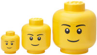 Logo Lego set de bo�tes en forme de t�te storage head boy 58300223