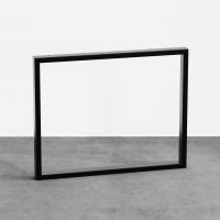 Logo Pied tess noir 870 mm - pied de table rectangulaire en acier noir h