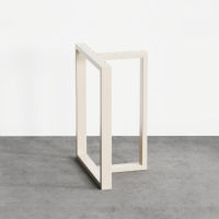 Logo Pied teo cr�me 710 mm - pied de table en acier cr�me h 710 mm