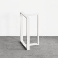 Logo Pied teo blanc 710 mm - pied de table en acier blanc h 710 mm