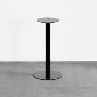 Logo Pied jane rond noir 900 mm - pied central en acier noir h 900 mm et