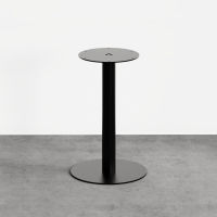 Logo Pied jane rond noir 710 mm - pied central en acier noir h 710 mm et