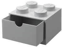Logo Lego brique tiroir desk drawer 4, 1 tiroir, gris 58300092