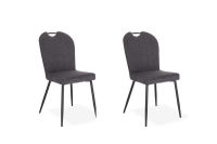 Logo Agathe anthracite - lot de 2 assises hauteur table agathe avec assise