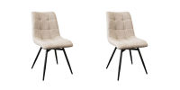 Logo Maelys beige - lot de 2 assises hauteur table maelys avec assise tissu