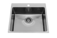 Logo Java inox lisse - cuve � encastrer luisina 1 grand bac coloris inox