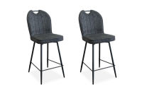 Logo Agathe anthracite - lots de 2 assises hauteur plan agathe avec assise