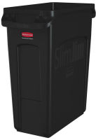 Logo Rubbermaid collecteur de d�chets slim jim, 60 litres, noir 71240286