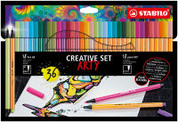 Logo Stabilo set cr�atif point 88/pen 68 arty, �tui carton de 36 55500727