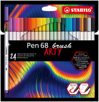 Logo Stabilo feutre pinceau pen 68 brush arty edition, �tui de 24 55500732